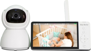 Monitor bebelusi KiddoWatch cu Camera HD Wireless Pentru Supraveghere Bebelusi Rotire Panoramica 355 ° Vedere Nocturna Comunicare B 