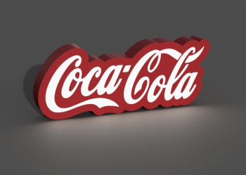 Caseta luminoasa LED in format 3D cu logo CocaCola 