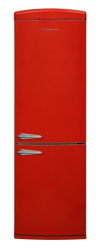 Combina frigorifica Studio Casa Retro H 190 cm 330 l tehnologie No-Frost deschidere dreapta panou control LED Rosu