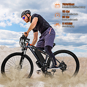 GUNAI Bicicleta electrica pentru adulti 29& 48V 750W 15Ah E-Bike 21 viteze Viteze E-Bicicleta pentru barbati Ecran LCD 