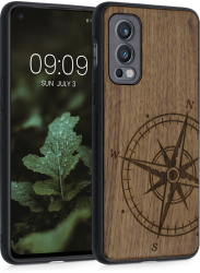 Husa pentru OnePlus Nord 2 5G Lemn Maro 56448.01 kwmobile