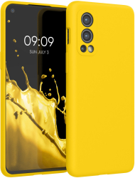 Husa pentru OnePlus Nord 2 5G Silicon Galben 56070.165 kwmobile 