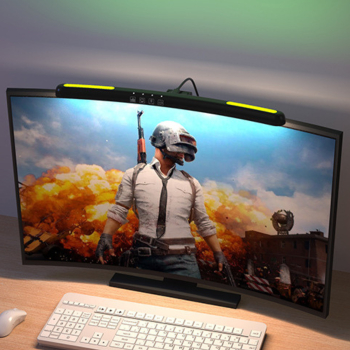 Lampa LED pentru monitor curbat lumina RGB Gaming Backlight VisionHub® protectie a ochilor Reglabila cu 7 culori Reglare temperatur