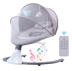 Leagan Electric Multifunctional Pentru Bebelusi VisionHub® Conexiune Bluetooth Telecomanda Reglabil cu 4 viteze Jucarii si Melodii