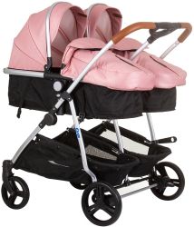Carucior gemeni Chipolino Duo Smart 2 in 1 flamingo 