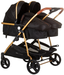 Carucior gemeni Chipolino Duo Smart 2 in 1 obsidian gold 
