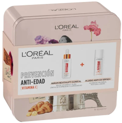 Set de ingrijire faciala fluid anti-UV SPF50+ 50 ml ser clinic Revitalift 50 ml LOreal Make Up Revitalift Clinical 