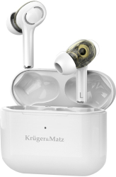 Casti Bluetooth In-Ear Kruger Matz TWS M4 Pro KMPM4 cu microfon Alb 
