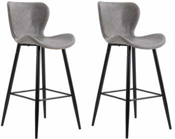 Set 2 scaune de bar retro - Light grey 
