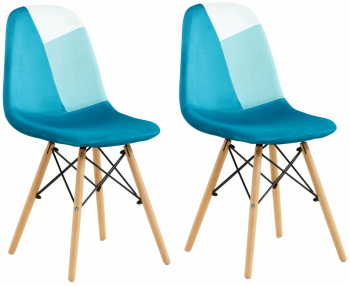 Set 2 scaune stil scandinav- Blue 