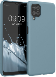 Husa pentru Samsung Galaxy A12 Silicon Albastru 54048.207 kwmobile 