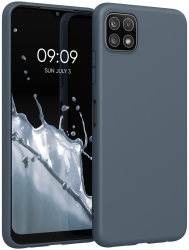 Husa pentru Samsung Galaxy A22 5G Silicon Albastru 55245.202 kwmobile 