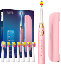 Periuta de dinti sonica cu set de cap si carcasa Fairywill Fw-508 roz 
