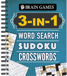 Brain Games - 3-In-1 Word Search Sudoku Crosswords - Brain Games Author 