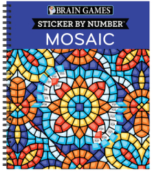Brain Games - Sticker by Number Mosaic 20 Complex Images to Sticker - Publications International Lt 