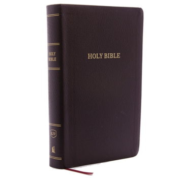 KJV Reference Bible Personal Size Giant Print Bonded Leather Burgundy Red Letter Edition - Thomas 