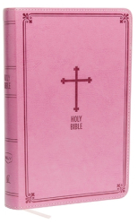 NKJV Deluxe Gift Bible Imitation Leather Pink Red Letter Edition - Thomas Nelson Author 