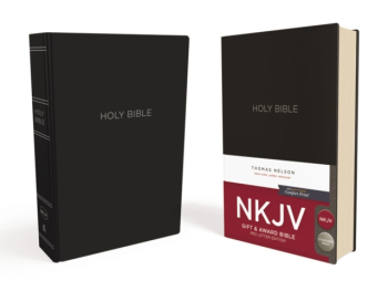 NKJV Gift and Award Bible Leather-Look Black Red Letter Edition - Thomas Nelson Author 