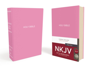 NKJV Gift and Award Bible Leather-Look Pink Red Letter Edition - Thomas Nelson Author 