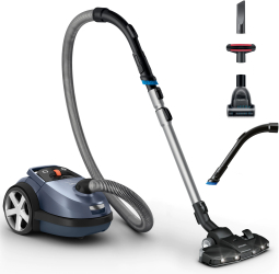 Aspirator cu sac Philips Performer Silent FC8787/09 750 W cap de aspirare TriActive+LED mini perie turbo aspirare de 99 9 % a prafului 