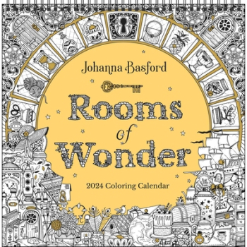 Johanna Basford 2024 Coloring Wall Calendar Rooms of Wonder - Johanna Basford Author 