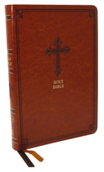 Kjv Thinline Bible Large Print Leathersoft Brown Red Letter Edition Comfort Print - Thomas Nelso 