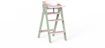 Scaun de masa pliabil din lemn MamaToyz multifunctional si transformabil cu masuta 6 luni - adolescent Verde