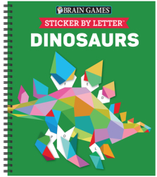 Brain Games - Sticker by Letter Dinosaurs Sticker Puzzles - Kids Activity Book With Sticker s - 