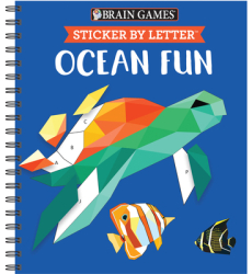Brain Games - Sticker by Letter Ocean Fun Sticker Puzzles - Kids Activity Book With Sticker s - 
