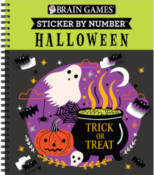 Brain Games - Sticker by Number Halloween Trick or Treat Cover - Publications International Ltd Au 