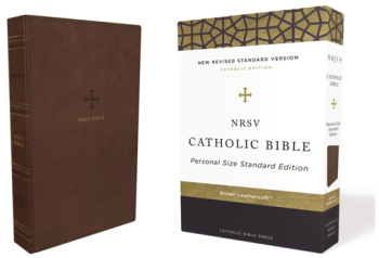 Nrsv Catholic Bible Standard Personal Size Leathersoft Brown Comfort Print Holy Bible - Catholic 