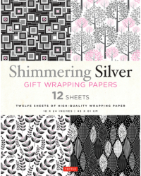 Shimmering Silver Gift Wrapping Papers 12 Sheets of High-Quality 18 X 24 45 X 61 CM Wrapping Paper 