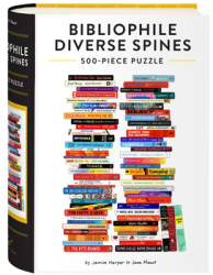 Bibliophile Diverse Spines 500-Piece Puzzle - Jamise Harper and Jane Mount by Ar 