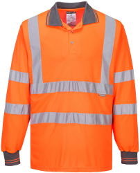 Bluza cu guler polo din tesatura respirabila - Portwest S277 - portocaliu 5XL 