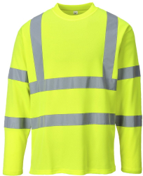Bluza Hi-Vis subtire cu benzi reflectorizante material respirabil - Portwest S278 - galben M 