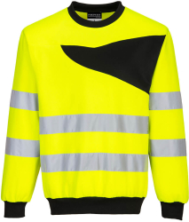 Bluza reflectorizanta cu croiala larga din material moale - Portwest PW277 - galben/negru S 