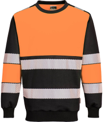 Bluza reflectorizanta din material durabil moale la atingere - Portwest PW376 - portocaliu/negru L 