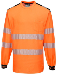 Bluza reflectorizanta din material respirabil - Portwest PW3 T185 - portocaliu/negru 5XL 