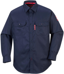 Camasa usoara si confortabila ignifuga si antistatica protectie la arc electric - Portwest FR89 - bleumarin 5XL