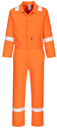 Combinezon din bumbac benzi reflectorizante - Portwest C814 - portocaliu L 