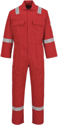 Combinezon ignifug din bumbac cu gluga ideal pentru sudori - Portwest BZ506 - rosu 4XL 