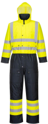 Combinezon vatuit reflectorizant impermeabil pentru iarna - Portwest S485 - galben/bleumarin L 