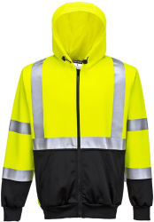 Hanorac reflectorizant cu gluga croiala confortabila - Portwest B315 - galben/negru L 