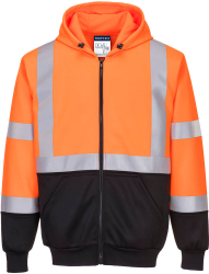 Hanorac reflectorizant cu gluga croiala confortabila - Portwest B315 - portocaliu/negru 4XL 