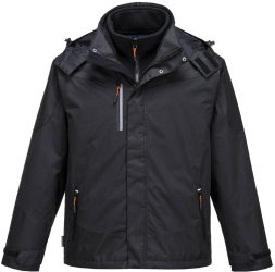 Jacheta 3-in-1 impermeabila captuseala din fleece detasabila - Portwest S553 - negru S 