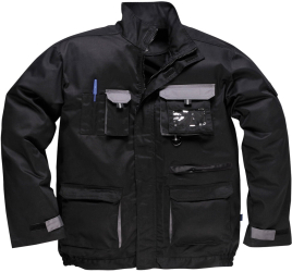 Jacheta de protectie din tercot rezistenta la uzura - Portwest TX10 - negru S 
