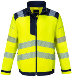 Jacheta de protectie reflectorizanta cusaturi duble finisaj Texpel rezistent la pete - Portwest PW3 - galben/bleumarin M 