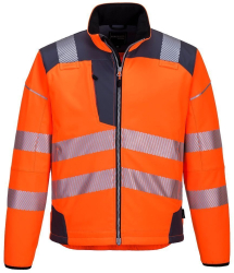 Jacheta reflectorizanta rezistenta la apa si vant tesatura elastica - Portwest PW3 T402 - portocaliu/gri S 