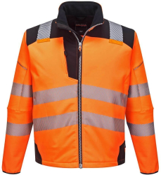Jacheta reflectorizanta rezistenta la apa si vant tesatura elastica - Portwest PW3 T402 - portocaliu/negru XXXL 