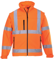 Jacheta softshell captusita cu maneci detasabile - Portwest S428 - portocaliu XS